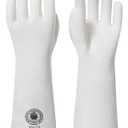 Silicone Oven Gloves- 15" Extra Long, Heat Resistant Oven Gloves with Fingers, Kitchen Oven Mitts Smoker Gloves for Baking, Grilling, Cooking, Food Grade, Waterproof (7/S)