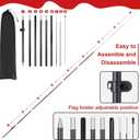 Buryeah 11ft Now Open Flag Banner for Business Advertising Feather Flag Sign with Flagpole Ground Stake Portable Bag Opening Signs Banner Set for Outside Business(Red)