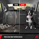 Motor Trend Dog Car Seat Cover for Back Seat - Waterproof Non-Slip Scratch-Resistant Back Seat Pet Cover for Dogs - Universal Fit Dog Accessories for Cars, Trucks, SUV, & Vans - Black