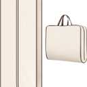 MISSLO 60" Foldable Garment Bags for Travel for Women Dress Bags for Gowns Long Hanging Bag for Closet Storage Dress Protector Bag for Gowns, Suits, Coats, Beige