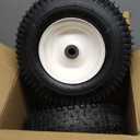13x5.00-6 Rubber Lawn Mower Tire and Wheel, 2 Pcs Replacement 13x5-6nhs Riding Mowers Lawn Pneumatic Tire with Bearing Bore 3/4" & 5/8", 3" -4.5" Centered Hub