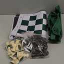 Juegoal 20" Portable Chess & Checkers Set, 2 in 1 Travel Board Games for Kids and Adults, Folding Roll up Chess Game Sets, Extra 26 Checker Pieces, Tournament Thick Mousepad Mat with Storage Bag