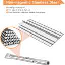 Grill Replacement Parts for Kenmore 415.23667310, Char broil 463439915, 463322613 Gas Grill Models, 14.75" Grill Heat Plates, Burner Tubes and Adjustable Crossover Tube, 4 Pack, Stainless Steel