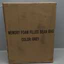 Large Bean Bag Chair for Adults/Kids with Filling, 3 ft Memory Foam Bean Bag Chairs with Filler Included, Ultra Soft Dutch Velvet Fabric, Bean Bag for Living Room - 3 Foot,Dark Gray (Fog Grey)