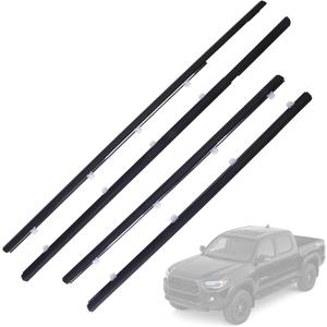 4pcs Window Door Molding Trim Weatherstrip for Honda Odyssey 2009 2010 2011 2012 2013 2014