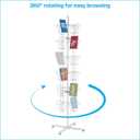 SSWBasics Rotating Greeting Card Rack - 48 Pocket - Overall Dimension: 65H x 16D - 48 Pockets Total (Each 5W x 7H x 1 5/8D) - Perfect for Thrift, Retail, Grocery, and Convenience Stores
