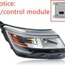 Chrome Headlights Compatible with 2016-2019 Ford Explorer