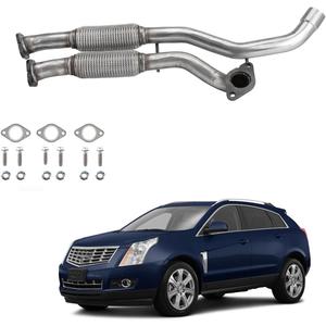 Front Flex Pipe Exhaust Muffler Pipe 2" Inlet (OD) Compatible with 2012-2016 Cadillac SRX 3.6L 73010