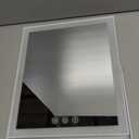 Vanity Mirror with Lights,10"x12" Lighted Makeup Mirror with 3 Color Modes & Dimmable, 360 Rotation Desk Mirror, Dual Power Supply, Smart Touch Control with Settings Memory (White)