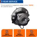 PAROD Front 515136 Wheel Hub and Bearing Assembly Compatible with 2008-2013 Chrysler Town & Country, 2008-2013 Dodge Grand Caravan, 2009-2012 VW Routan w/ABS