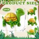 6 Pcs Giant Turtle Balloon 4D Walking Tortoise Inflatable Balloons Animal Standing Foil Balloons Birthday Party Supplies for Circus Forest Zoo Wildlife Theme Party Decorations