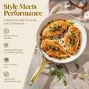 Gotham Steel Modern 11 Pc Ceramic Cookware Set, Elegantly Designed Pots and Pans Set Non Stick with Steamer, Induction Bottom, Premium Stay Cool Handles, Non Toxic PFOA Free, Oven & Dishwasher Safe (L)
