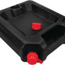 Performance Tool W4077 16-Quart Oil Drain Container, Deep Drain Well, Integrated Handle, Sealing Rubber Gaskets, Black
