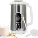 Nut Milk Maker Machine, 42oz 8 in 1 Portable Automatic Soy Milk Machine for Homemade Soy, Oat, Coconut, Plant-Based and Non-Dairy Almond Cow Milk Machine Maker with Delay Start, Auto Clean(Silver)