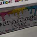 xFFFun Valentines Day Gifts for Kids - 28 Pack Dinosaurs Wood Painting Craft Kits with Dino Valentines Cards School Classroom Valentine Gifts Boy Girl Exchange Party Favors Bulk