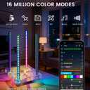 Music Sync RGB Ambient Light, App Controlled & Sound Reactive Audio Visual Lighting for Gaming Desk, Party & Desk Setup (Grey)