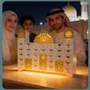 Ramadan Decorations, Wooden Countdown Calendar Mosque Advent Calendar Ramadan Decor Ramadan Gifts Eid Decor