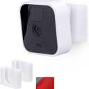 Adhesive Blink Outdoor Indoor Camera Mount (3RD GEN), 2 Pack Holder, No Hassle Installation, No Screws, No Mess Bracket Stand, (White) by Brainwavz