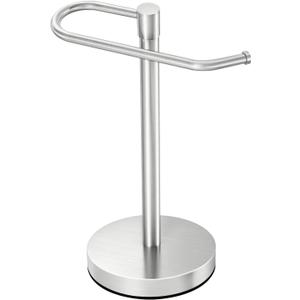 Hand Towel Holder Stand, 14.37 inch Standing Towel Racks for Bathroom, Stainless Steel Free Standing Towel Rack, Heavy Weight Towel Bar for Bathroom Vanity Countertop &Kitchen