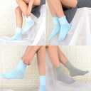 Pursuestar 2 Pairs Five Finger Toe Socks Fuzzy Cuff Soft Fluffy Winter Warm Comfy Socks for Women Girls, US Women Shoe Size 5-11