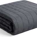 YnM 15lbs Weighted Blanket for Adults, Breathable Heavy Bed Throw Blanket with Cooling Glass Beads for All Season Use, Ideal for ~140lbs (48x72 Inches, Twin/Full, Dark Grey)