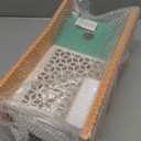 Sunset Vista Designs 93788 for The Birds-Mid-Century Modern Wooden Birdhouse, White Lattice 13" x 5.9" x 7.1"