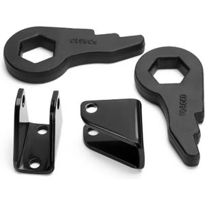 Dynofit 1-3 Inch Leveling Lift Kit, Torsion Bars Key with Shock Extender Brackets for 2001-2010 Silverado Sierra 1500HD 2500 2500HD 3500 3500HD 2WD 4WD 8 Lug, Forged Front Suspension Level Kit, 4Piece