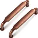 Goo-Ki 6 Pack 3-3/4 Inch 96mm Hole Center Cabinet Pulls Antique Copper Zinc Alloy Kitchen Drawer Pulls Drawer Handles 4.2 Inch Length 2202-AC-96