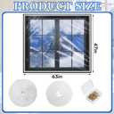 2 x 3963inches Window Insulation for Winter, Plastic Window Cover for Winter,Thermal Window Insulation Kit for Winterizing,Thick Transparent Window Seal Film for Winter Window Covering