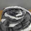SOCHOW Sherpa Fleece Throw Blanket, Reversible Super Soft Luxurious Plush Blanket Twin Size, Dark Grey (60"80")