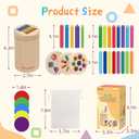 4 in 1 Montessori Toys for 2 3 4 Year Old, Wooden Color Sorting Toys for Toddlers 1-3, Preschool Learning Activities Fine Motor Matching Games, 18 Month Old Baby Boys Girls Gifts