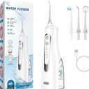 Cordless Water Flosser - 4 Modes Water Flosser for Sensitive Teeth (White)