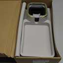 HMASYO Couch Cup Holder Tray  Weighted Silicone Sofa Armrest Organizer Table with Anti-Spill Coaster, Easy Reach for Drink, Snacks, Remote & Phone, Non-Slip Base, Easy Clean (Beige Grey)