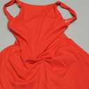 QINSEN Womens Open Back Tennis Dress Sleeveless Built in Shorts Golf Athletic Dress with Pockets (Small, Red)