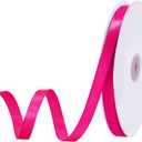 woric 120 Yards Hot Pink Ribbon 3/8 Inch Easter Ribbon Thin Pink Satin Ribbon for Mothers Day Gift Wrapping Wedding Bride Bracelet Hair Bows DIY Crafts Bags Balloon String