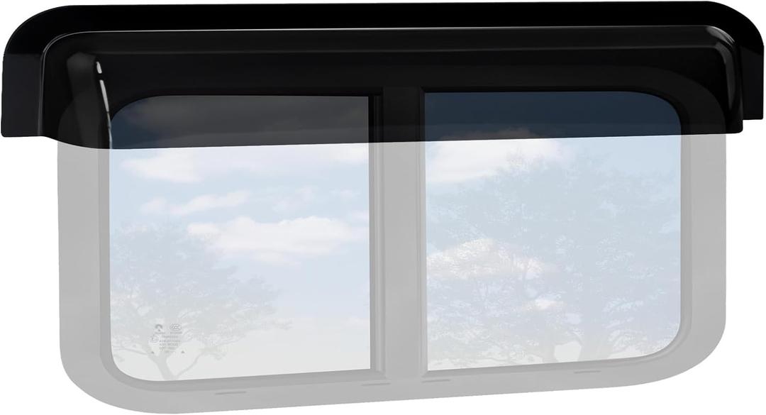 RV Window Rain Deflector Guard&Sun Visor Deflector,RV Window Visor Rain Guard,RV Window Blade Rain Sunroof Deflector Fit 44-49 inch Wide RV Sliding Window,Deflects Rain&Sun Protection for RV Window