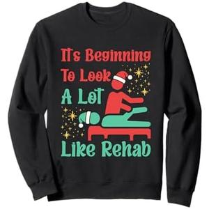 Funny Physical Therapist Therapy Christmas Xmas Holiday Sweatshirt Size XL