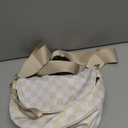 Black and White Checkered Crossbody Bag Bum Bag for Women,Spacious Checkered Purse Fanny Packs Belt Bag