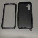 Encased for Samsung Galaxy A16 5G Case with Belt Clip Holster (Falcon Series) Full Body Protective Phone Cover, with Tempered Glass Screen Protector (Black)