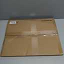 Bulletin Board 16 x 12 inches, Oatmeal White Pin Board, Golden Aluminum Framed Fabric Cork Board with 10 Push Pins