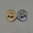 BIBS Pacifiers - Set of 2 | Colour Pacifier with Anatomical Nipple | BPA-Free Natural Rubber | Made in Denmark | Vanilla/Cloud, 0-6 Months