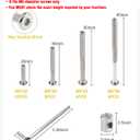 Crib Screws Bolts Hardware Replacement Kit, 28 Set M6x20/40/60/80mm Hex Bolts & M6x12mm Barrel Nuts with Wrench - Verify Size Compatibility Before Purchase