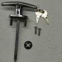 Prime-Line GD 52169 Keyed T-Handle, 5/16 In. x 4-5/8 In. Square Shaft, Diecast Construction, Chrome