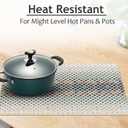 Ruvanti Placemats 100% Cotton 13x19 Inch, Dining Table Placemats Set of 6, Modern Place Mats for Dining Table Decor, Kitchen & Table Linens, Coffee Mat for Christmas Dinners - Faded