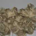 Blonde Hair Extensions Long Wavy 20 Inch 4pcs Clip in Synthetic Hair Extensions for Women Double Weft Extensions (Ombre Ash Brown to Bleach Blonde, 8AH613#)