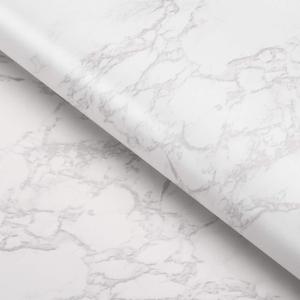 FunStick 24" x 200" White Grey Marble Contact Paper for Countertops Waterproof Removable Wallpaper Counter Top Covers Peel and Stick Wallpaper Self Adhesive Thick Marble Paper for Cabinets Desk Vinyl