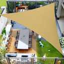 20' x 20' x 20' Triangle Sun Sail Shades Canopy UV Block Sun Shades Outdoor Patio Garden Backyard Pergola Shade Cover Sand