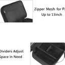 MATEIN Cable Organizer Bag, Large Travel Storage Bag Sturdy Tool Case with Handle for Phone Cord Electronics Accessories, Carrying Case for Tablet (Up to 12.9inch), Powerbank, Hard Drive, Black