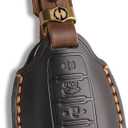 for Nissan Leather Key Fob Cover with Keychain Compatible with Altima Rogue Sentra Pathfinder Armada Maxima Murano