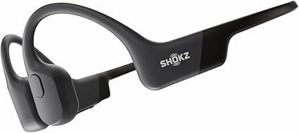 SHOKZ OpenRun (AfterShokz Aeropex) - Open-Ear Bluetooth Bone Conduction Sport Headphones - Sweat Resistant Wireless Earphones for Workouts and Running - Built-in Mic, with Headband (Standard Size+Magnetic Charging)